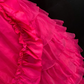 Fuchsia Spaghetti Strap Romantic Gown, Cinched Waist, Voluminous Princess Skirt, Wedding Dress & Bridal Gown gh8173