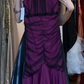Halter Dark Purple Prom Dress Mesh Ruched Black Tulle Overlay A Line Formal Evening Gown gh9822