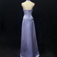 Halter V Neck Lavender Two Piece Prom Dress Satin Floor Length Simple Formal Evening Gown gh9538
