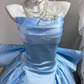 Light Blue Satin Strapless Short Princess Gown, Big Back Bow A-Line Homecoming Dress gh9286