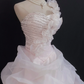 Blush Pink One‑Shoulder Long Elegant Romantic Gown with Fitted Waist and Fluffy Princess Skirt, Wedding Dress & Bridal Gown gh8305