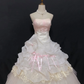 Blush Pink Strapless Elegant Romantic Gown, Cinched Waist, Voluminous Princess Skirt, Wedding Dress & Bridal Gown gh8259