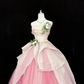 Blush Pink Strapless Cinched Waist Voluminous Skirt Romantic Dress, Wedding Gown gh7904