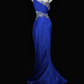 Dark Blue Strapless Fitted Waist Slim Sexy Elegant Ball Gown, Evening Dress gh7171