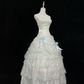 Light Green Fresh Strapless Cinched Waist Voluminous Princess Skirt With Lace Trim Romantic Dress, Wedding Gown gh8041