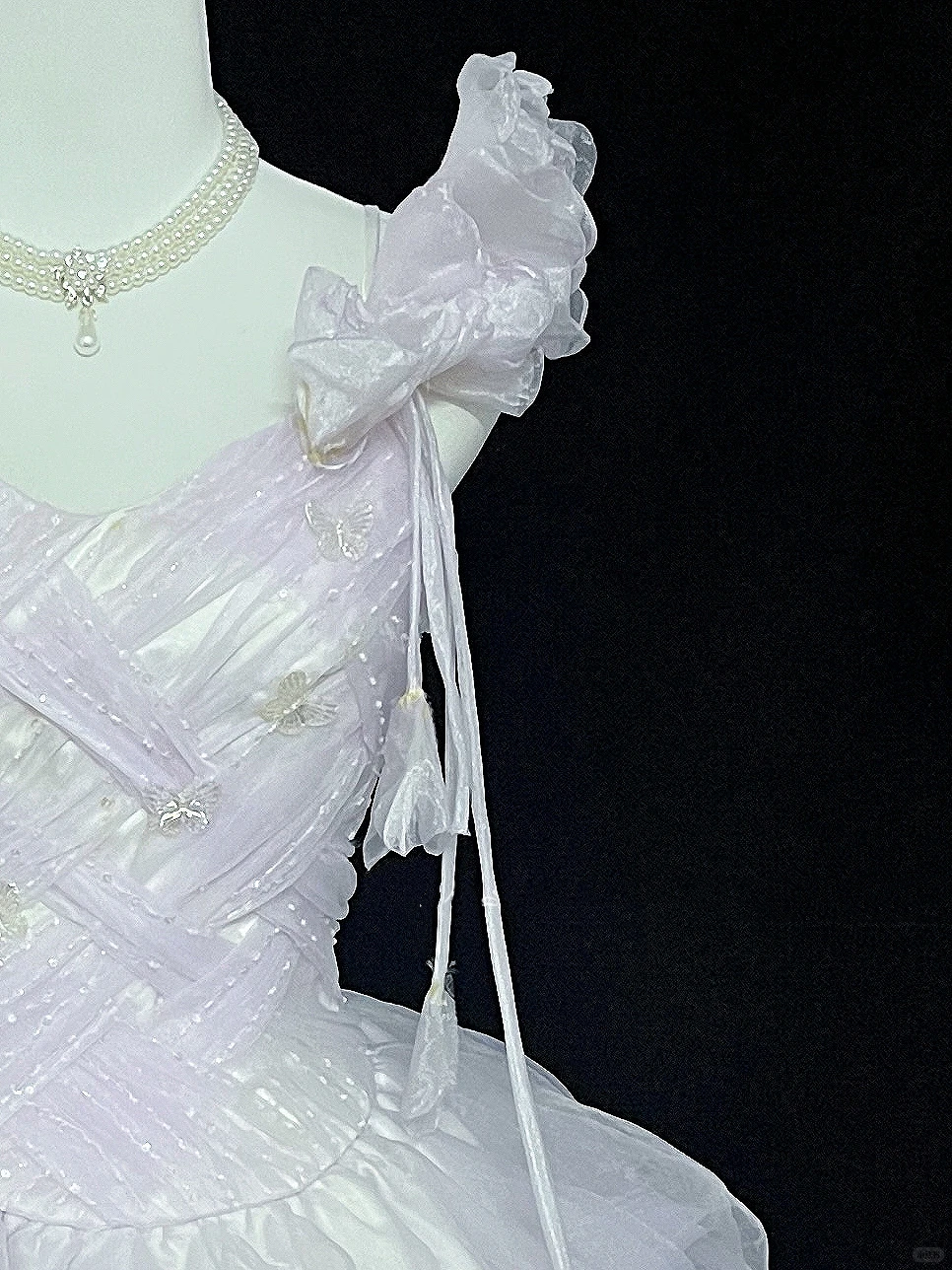 Lavender Cinched Waist Voluminous Princess Skirt Elegant Romantic Dress, Wedding Gown gh7995