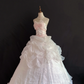 Blush Pink Strapless Romantic Gown With Bow Details, Cinched Waist & Voluminous Princess Skirt, Wedding Dress, Bridal Gown gh8260