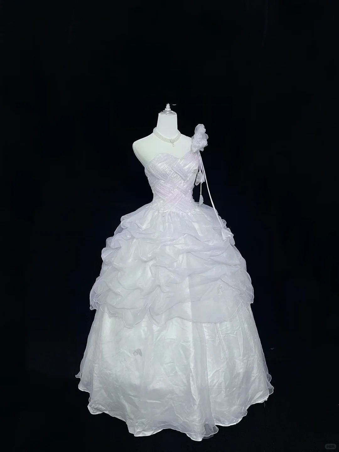 Lavender Cinched Waist Voluminous Princess Skirt Elegant Romantic Dress, Wedding Gown gh7995