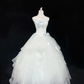 Light Blue Strapless Bow Teen Cinched Waist Voluminous Skirt Romantic Dress, Wedding Gown gh7906