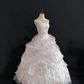Blush Pink Strapless Romantic Gown with Cinched Waist and Voluminous Skirt, Wedding Dress & Bridal Gown gh8216