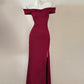 Robe de soirée longue en satin violet, élégante et sexy, fendue, robe de bal, gh4052