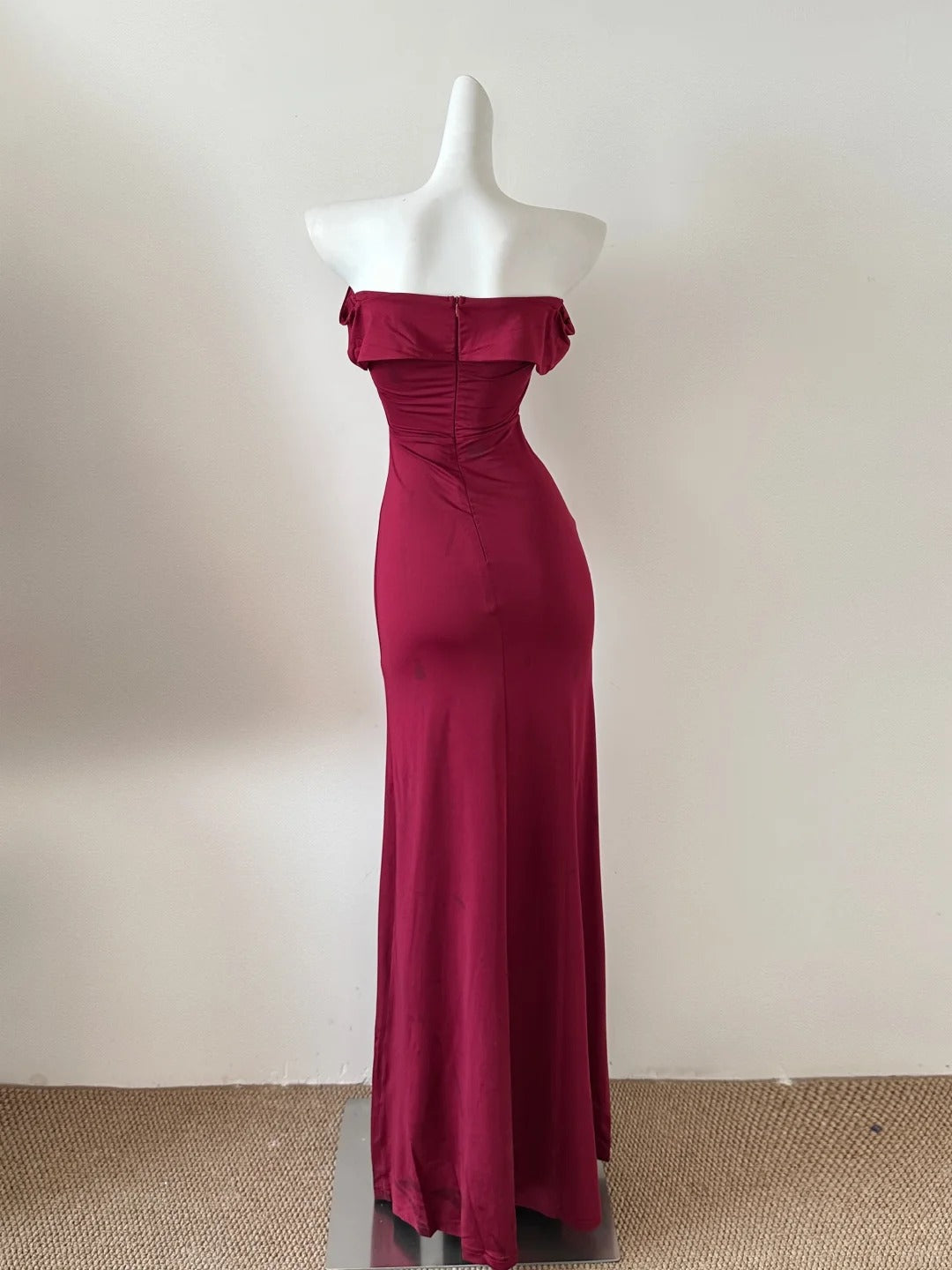 Robe de soirée longue en satin violet, élégante et sexy, fendue, robe de bal, gh4052