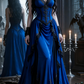 girlhomeshops-Purple Velvet Long Floor-Length Prom Dress With Train gh5942