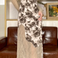 Vintage‑Ink‑Wash‑Rose‑Strapless‑Maxi‑Dress Bandeau‑Tube‑Top 3D‑Fabric‑Rose‑Appliqué Wavy‑Cut‑Out‑Slit Matching‑Mesh‑Halter‑Shrug Retro‑Party‑Prom‑Evening‑Gown gh8862