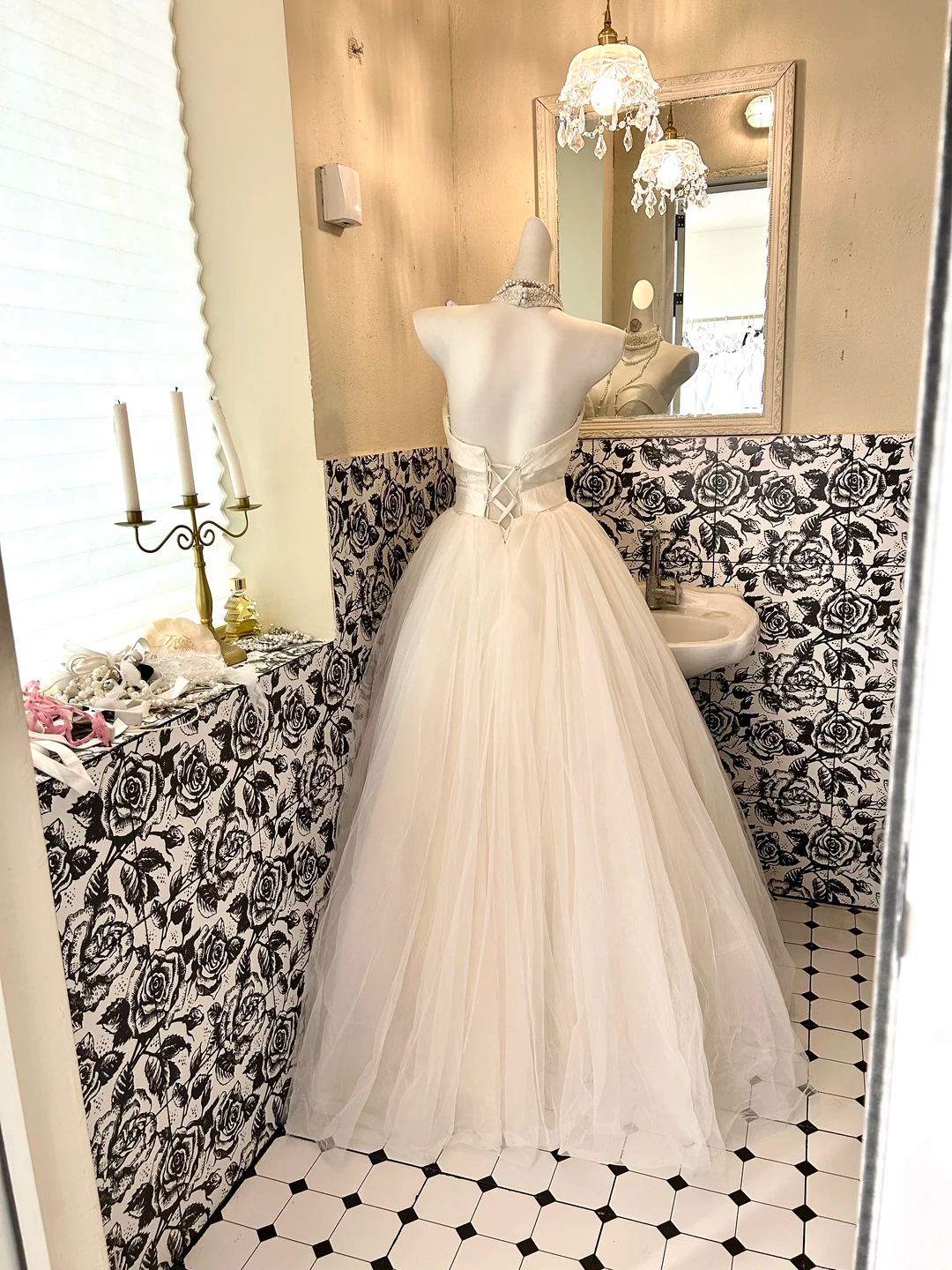 White Strapless Waist-Cinched Full Flared Long Elegant Romantic Dress, Wedding Gown gh7712