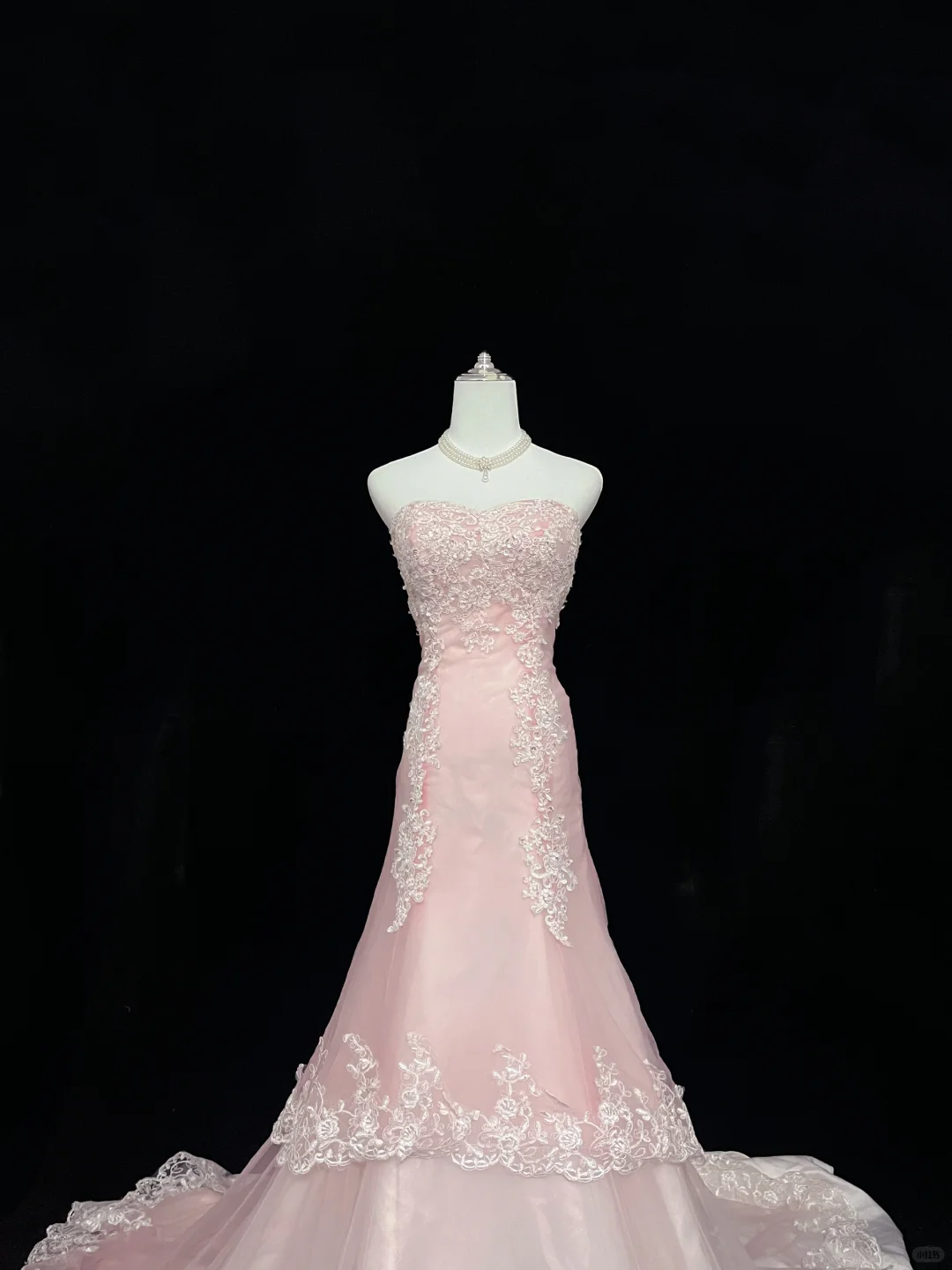 Blush Pink Strapless, Cinched Waist, Slim Fit Embroidered Sexy Mermaid Skirt Long Romantic Dress, Wedding Gown gh8044