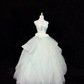 Mint Green Strapless Cinched Waist Bow Voluminous Princess Skirt Romantic Dress, Wedding Gown gh7908