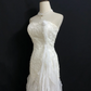 Off‑white Strapless Sexy Romantic Gown with Beaded Decorations and Fitted Slim Waist, Wedding Dress & Bridal Gown gh8309