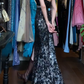 Black Vintage Prom Dress Strapless Sweetheart Silver Sequin Bodycon Front Slit Rhinestone Waist Long Evening Gown gh9611
