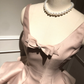Pink Sweet Cute Elegant Short Tulle Satin Bow Decoration Homecoming Dress Evening Dress Birthday Party Dress Prom Dress Prom Dress gh4077