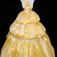 Langes gelbes Ballkleid aus Satin gh6830