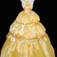 Langes gelbes Ballkleid aus Satin gh6830