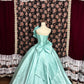 Blaues langes Satin-Ballkleid mit Strasssteinen, Abendkleid, Abschlusskleid, Zeremoniekleid für Erwachsene, gh4766