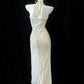 Elegantes langes Ballkleid mit goldenen Pailletten, Abendkleid, Partykleid, gh4477