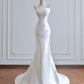 Girlhomeshops--White exquisite beaded long satin prom wedding dress gh5483