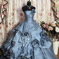 Red Vintage Floral Beaded Long Tulle Ball Gown gh4950