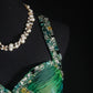 Green Gradient Exquisite Bead Decoration Long Formal Dress gh6768