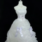 Lavender Strapless Cinched Waist Voluminous Princess Skirt Romantic Dress, Wedding Gown gh8001