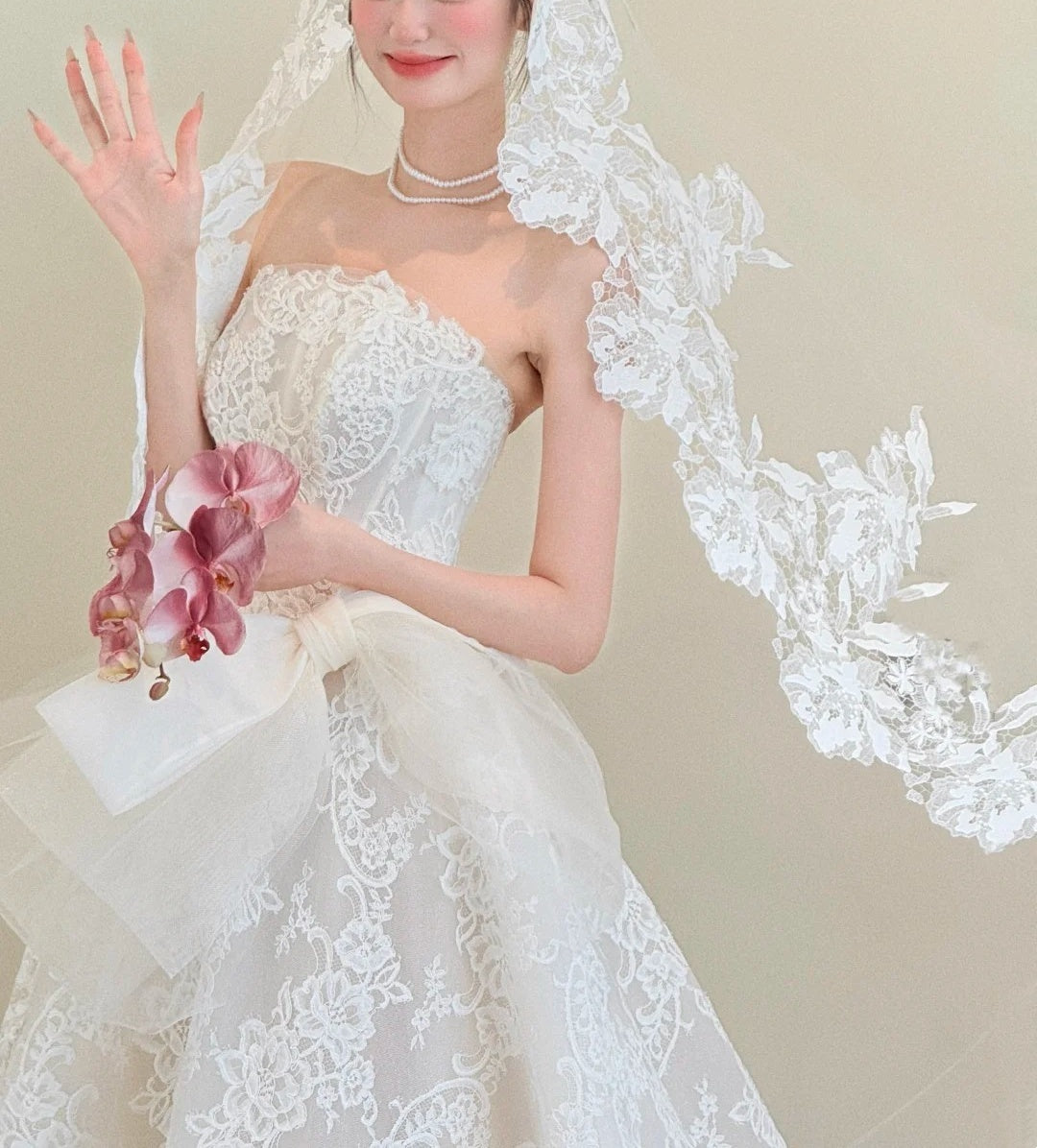 girlhomeshops- Exquisite Lace Long Wedding Dress gh5964