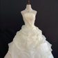 Light Apricot Strapless Romantic Gown, Cinched Waist, Voluminous Princess Skirt, Wedding Dress & Bridal Gown gh8220