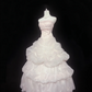Blush Pink Strapless Cinched Waist Voluminous Princess Skirt Romantic Dress, Wedding Gown gh8051