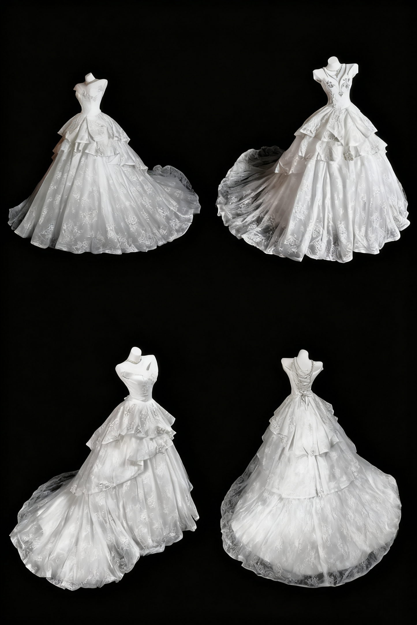girlhomeshops – Weißes, wunderschönes und exquisites langes Spitzenhochzeitskleid gh6281