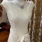 Off-White Lace Waist-Cinched Fitted A-Line Long Prom Gown, Evening Formal Dress gh7236