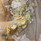 Robe de soirée longue en tulle à fleurs jaunes et perles, robe de mariée pour adulte, gh4572