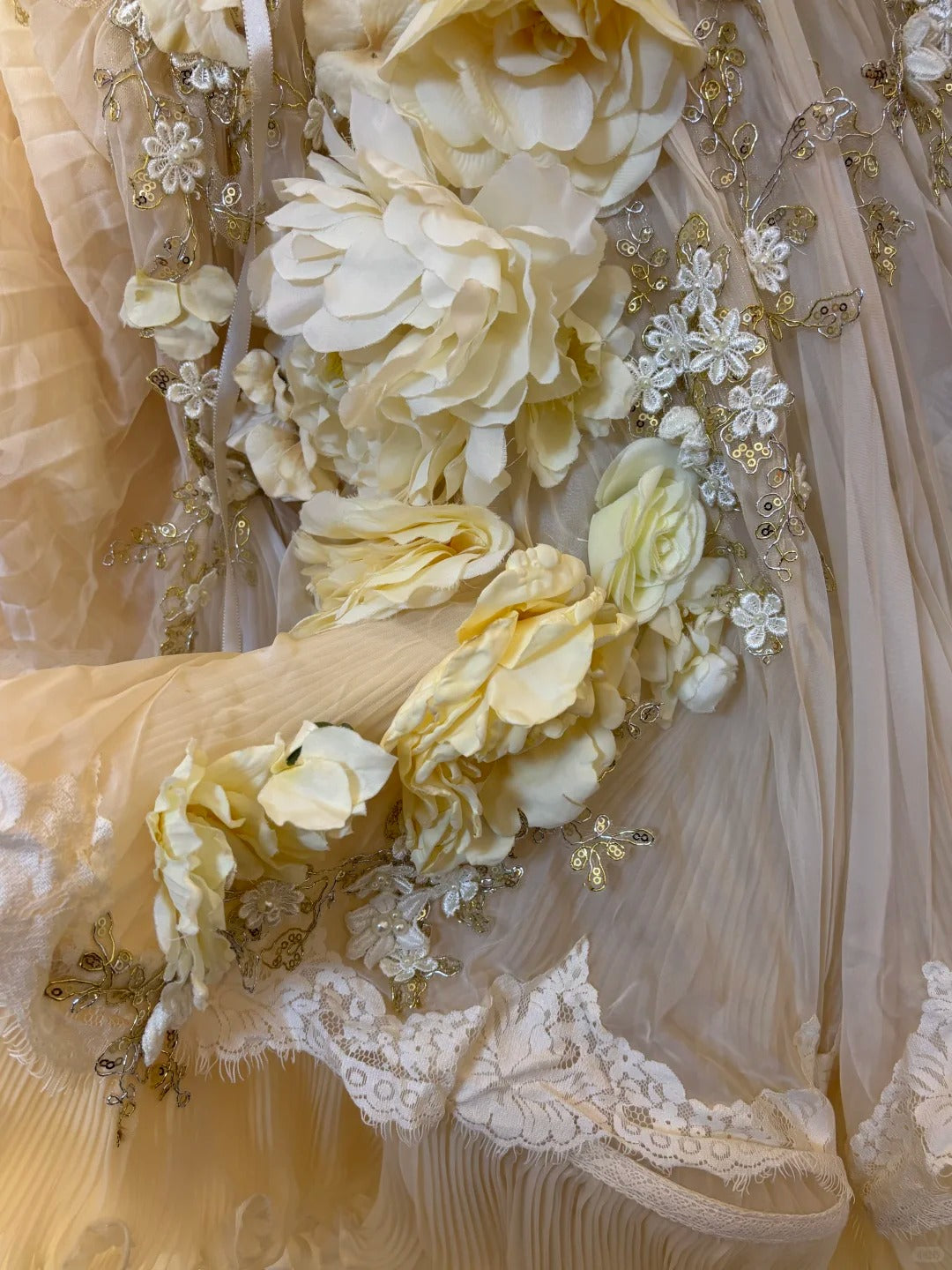 Robe de soirée longue en tulle à fleurs jaunes et perles, robe de mariée pour adulte, gh4572