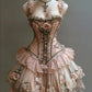 Pink Vintage Sweet Beaded Floral Short Chiffon Homecoming Dress Birthday Party Dress Prom Dress gh4688