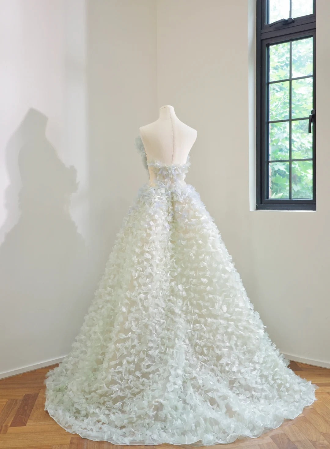 Girlhomeshops - Speziell angepasstes, feenhaftes, elegantes, langes Ballkleid aus Tüll in der Farbe Monet Garden gh5061