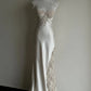 Robe de mariée longue en satin blanc et dentelle exquise, avec traîne, modèle gh6807