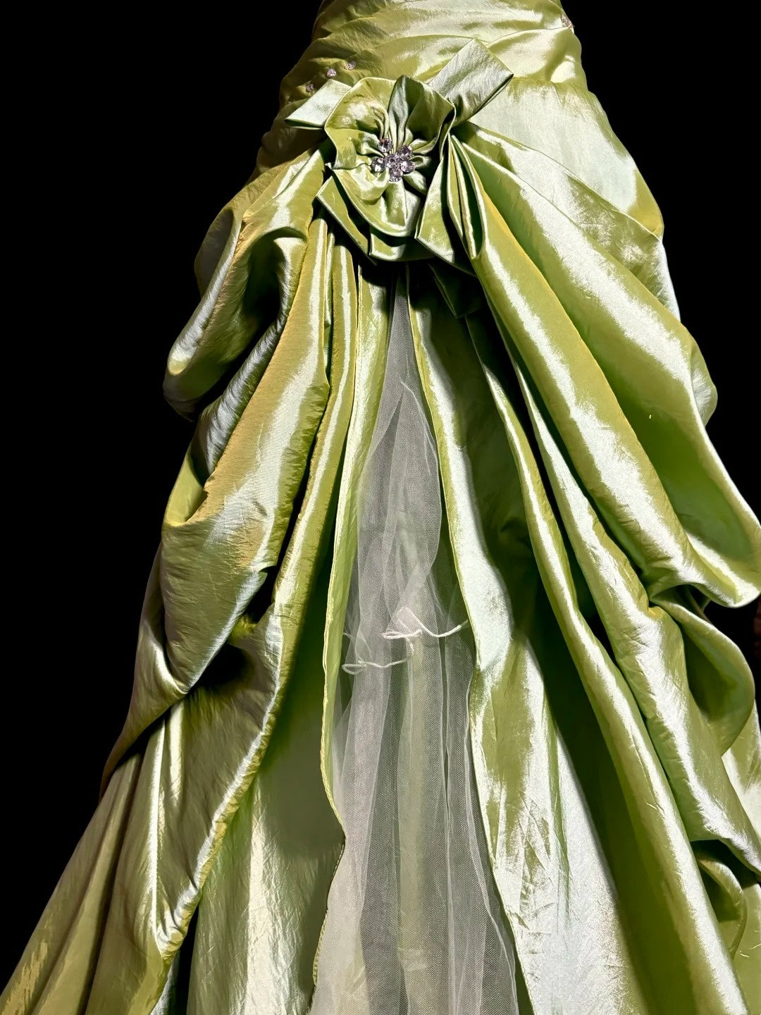 Grünes, elegantes, langes Prinzessinnenkleid im Retro-Stil, Abendkleid, Ballkleid gh3444