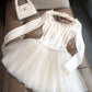 Girlhomeshops-White short chiffon princess homecoming dress birthday party dress eighth grade dress French little princess ballet skirt gh5296