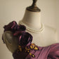 Symphony Purple Fashion Sexy Handmade Rose Flower Short Taffeta Satin Homecoming Dress Birthday Party Dress Cocktail Party Dress Evening Dress Retro Princess Dress Wedding Adult Ceremony Birthday Party gh3963