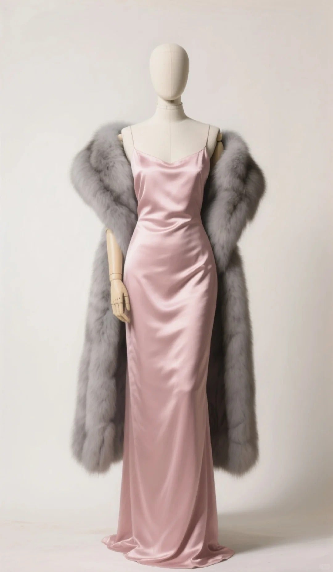 girlhomeshops--(Excluding jacket)Black/Light Blue/Silver Grey/Champagne Simple Fashion Thin Shoulder Strap Long Satin Prom Dress gh5675