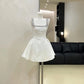 Black/White/Burgundy Beaded beautiful princess Homecoming Dress Short Satin Ball Gown Evening Gown Birthday Gown gh4522