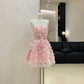 Pink floral summer girls tulle short homecoming dress prom dress evening dress birthday dress gh4535