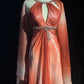 girlhomeshops - Robe de bal longue en mousseline orange élégante à dégradé de perles gh6246