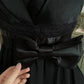 Robe de soirée courte en mousseline de soie noire, mignonne et exquise, avec nœud papillon en dentelle, robe de bal, robe d'anniversaire, robe de bal, gh3922